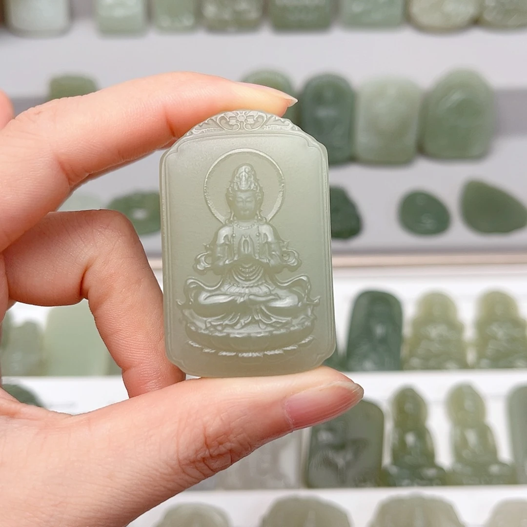 和田玉未镶嵌颈饰飘*