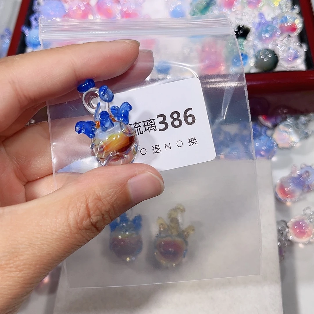 琉璃吊坠(不含链)386彩色心脏