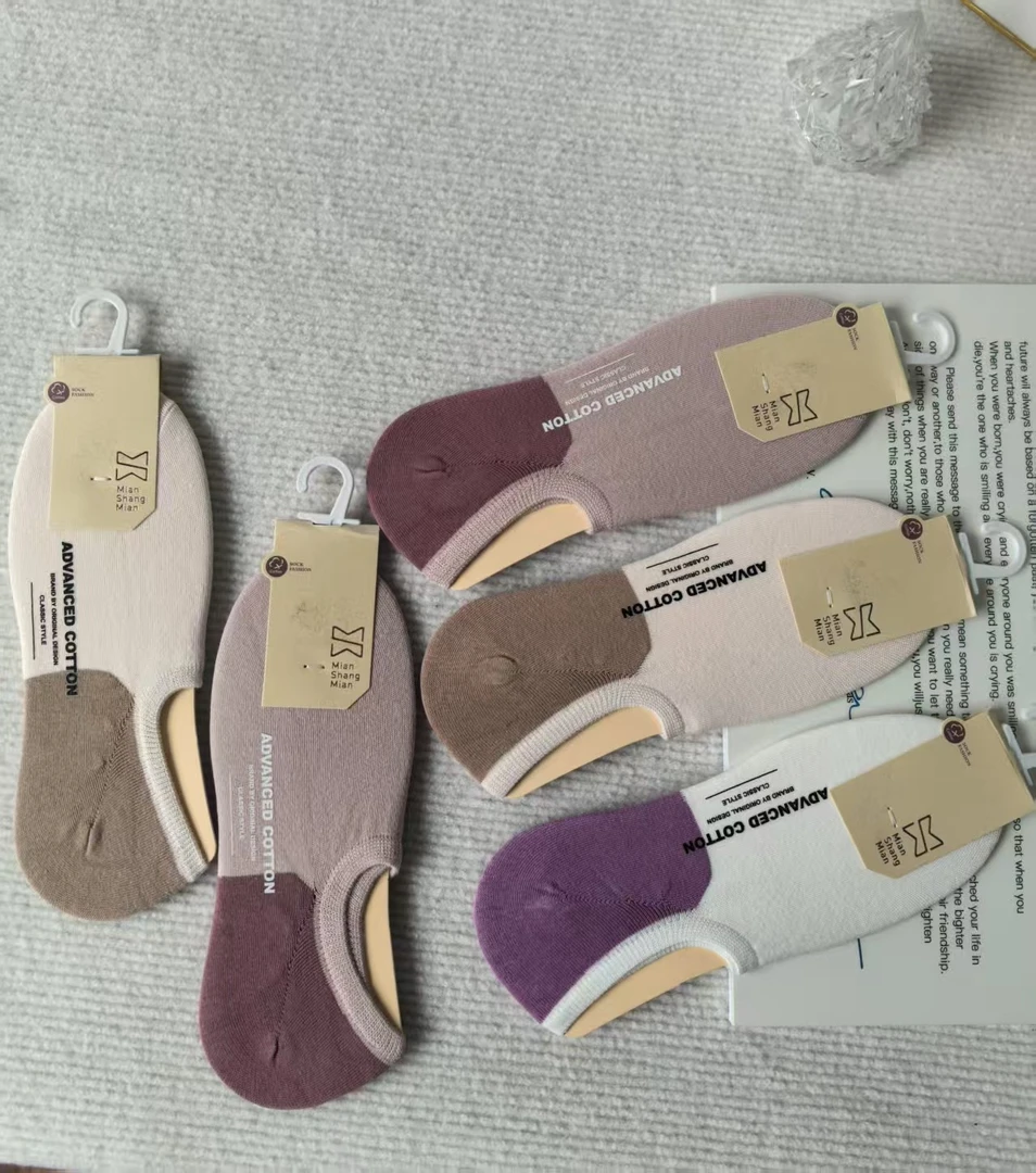 JX1007   女款隐形袜清凉袜子薄款甜美休闲短筒棉袜ins