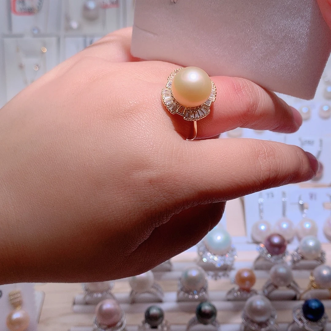 戒指淡水珍珠未镶嵌CC12.8mm