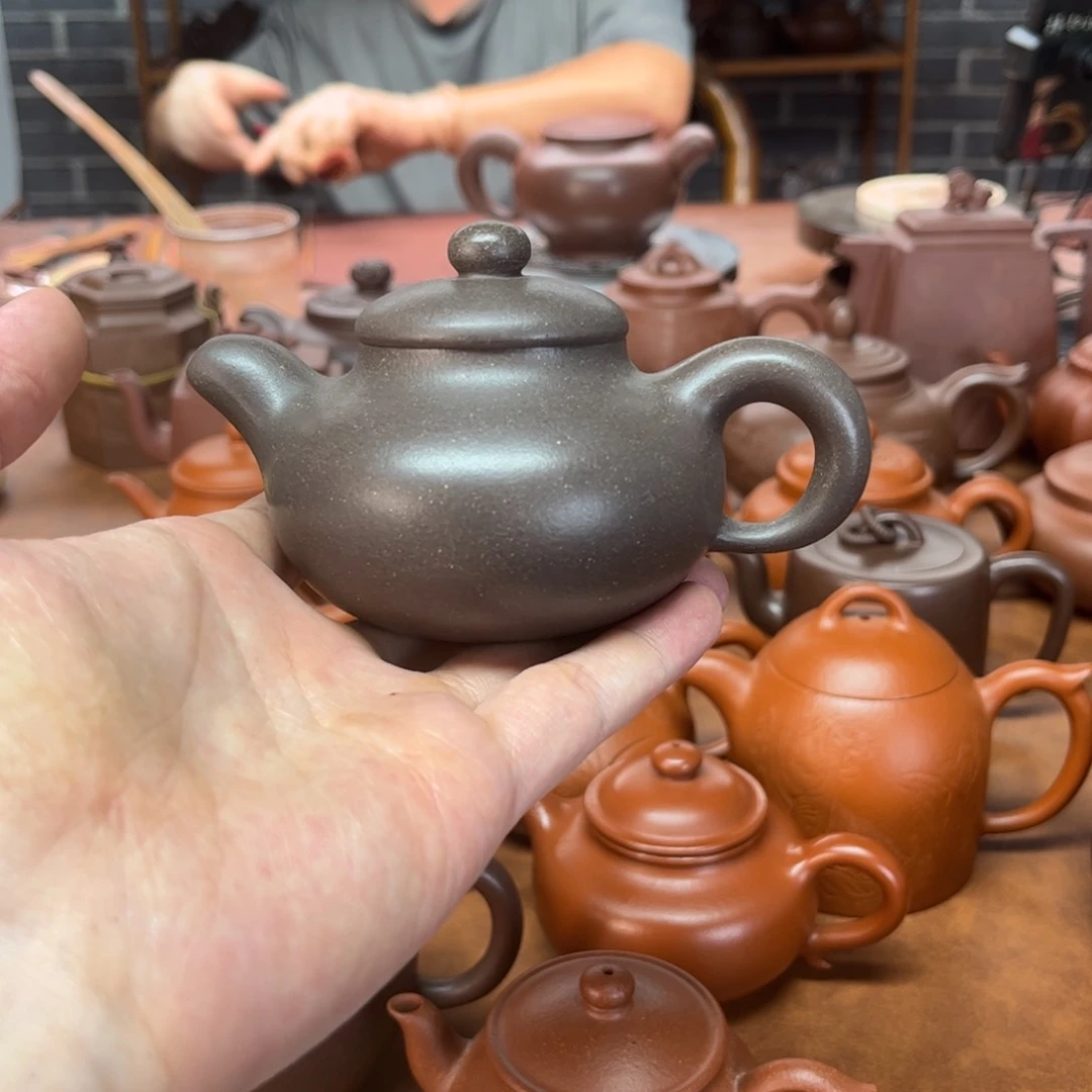 茶壶紫砂12 紫砂壶半手工制作150c c