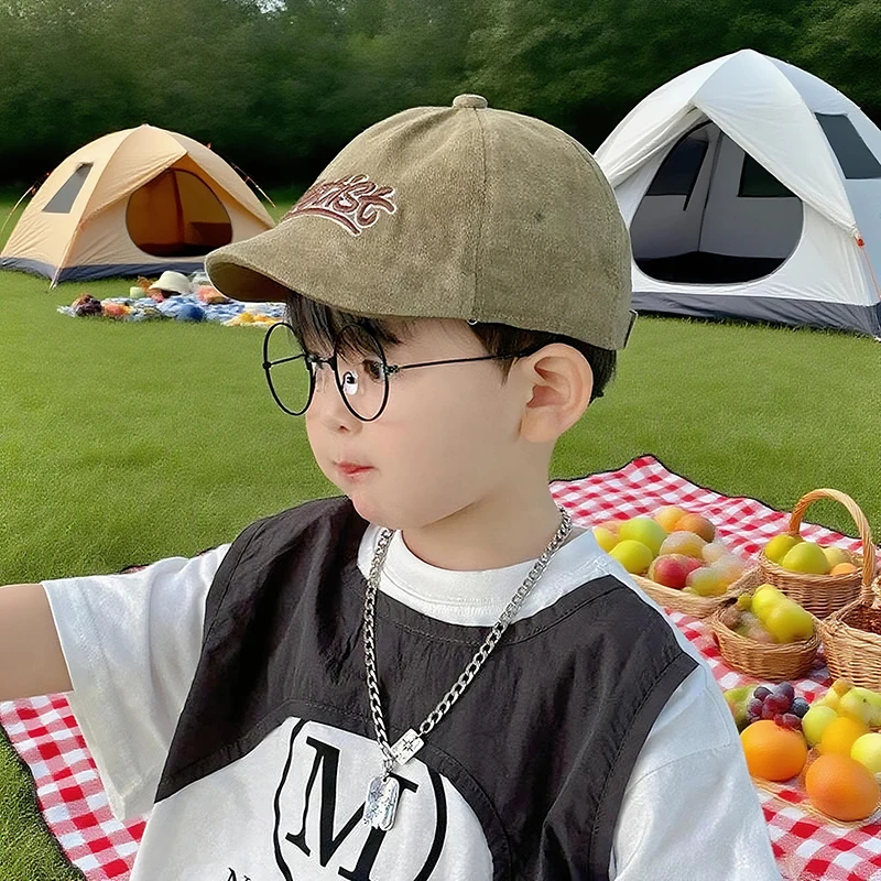 儿童帽子男孩2025新款贝雷帽秋冬季痞帅炸街男童前进帽户外洋气潮