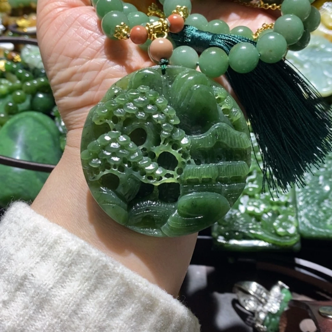 【闪购商品】蛇纹石玉毛衣链未镶嵌