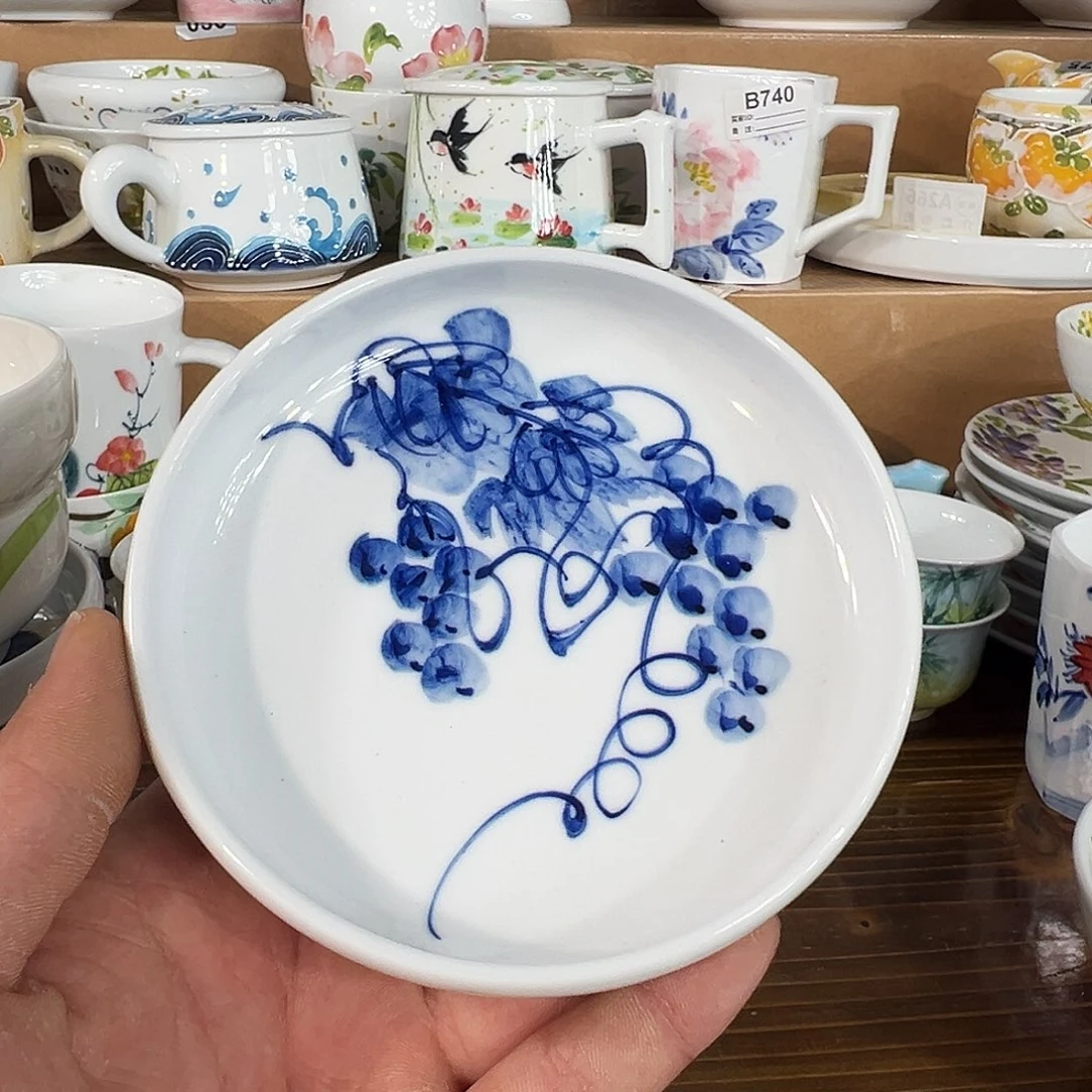 陶瓷景德镇高温釉下陶瓷5寸小圆碟