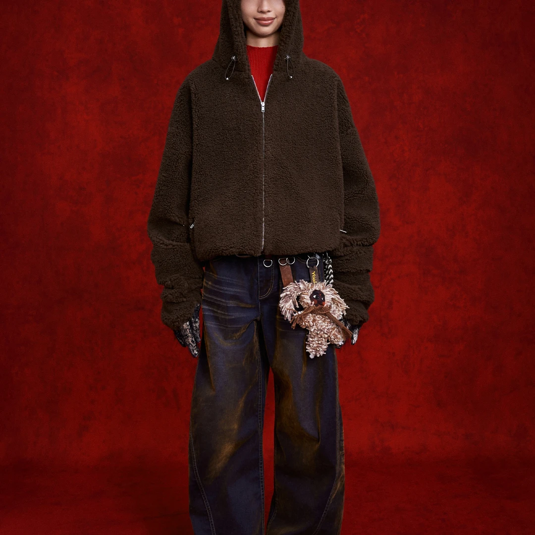 人造皮草 ANGEL CHEN设计师品牌陈安琪 PS26 多色羊羔毛雪怪皮草