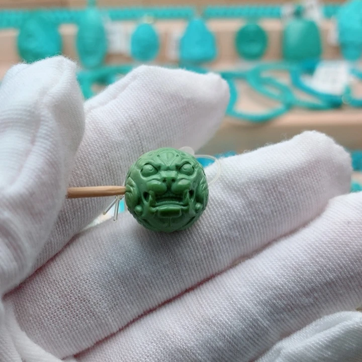 绿松石未镶嵌珠宝奇石14.5mm