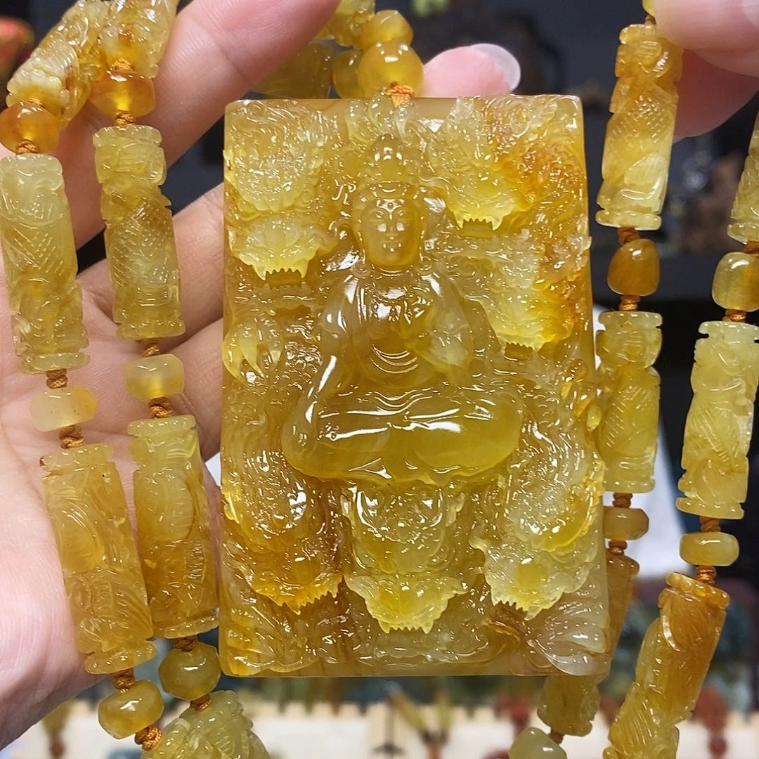 未镶嵌岫玉挂件吊坠项链