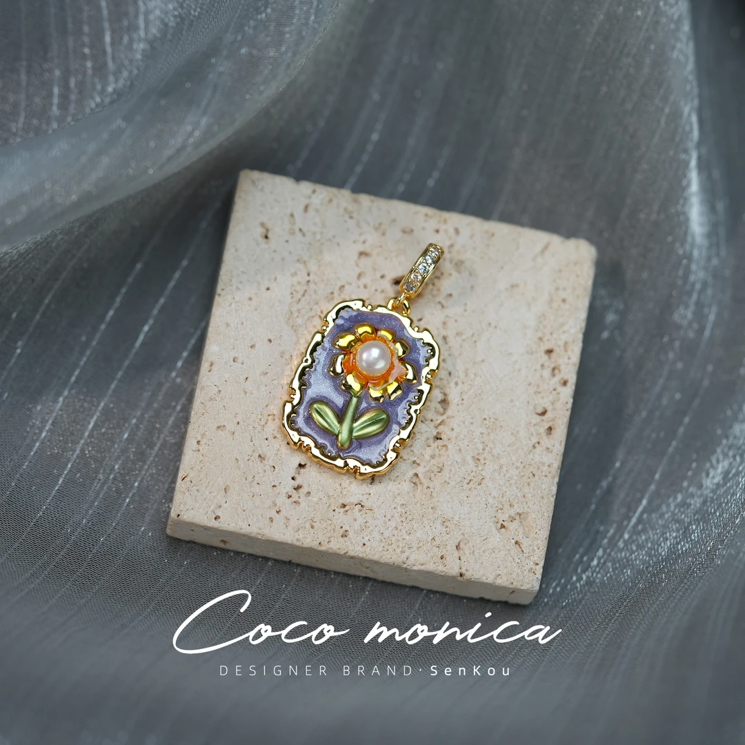 【小霞珠宝】吊坠气质时尚复古法式小众简约优雅镶嵌 WE486