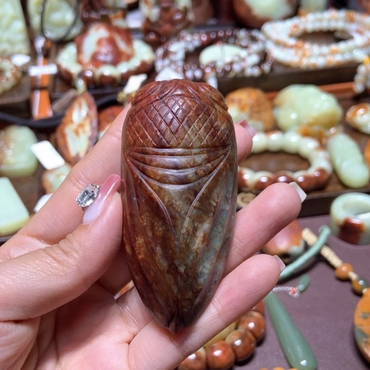 岫岩河磨玉（透闪石质玉）未镶嵌把件