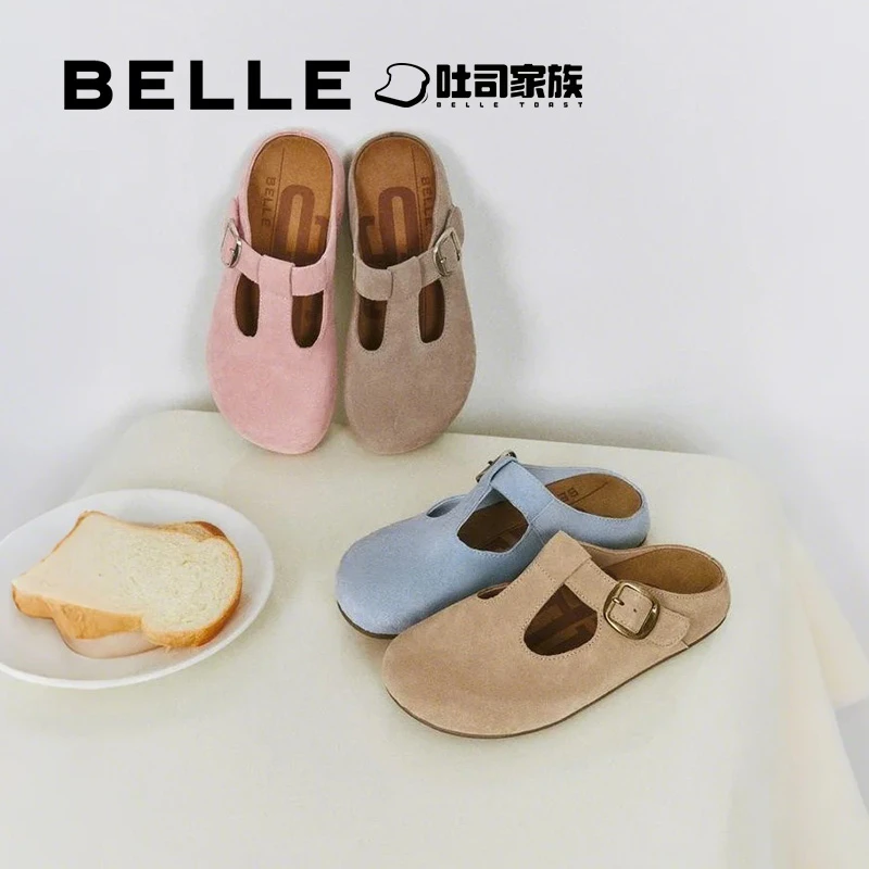 【交个朋友】百丽半熟吐司新款2025新款半拖勃肯鞋子B2489BH5