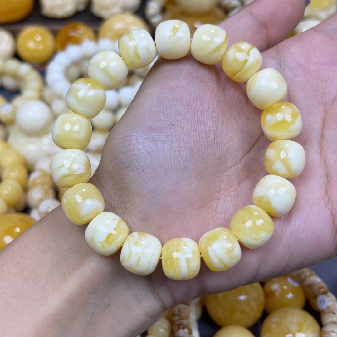 琥珀未镶嵌手串12+