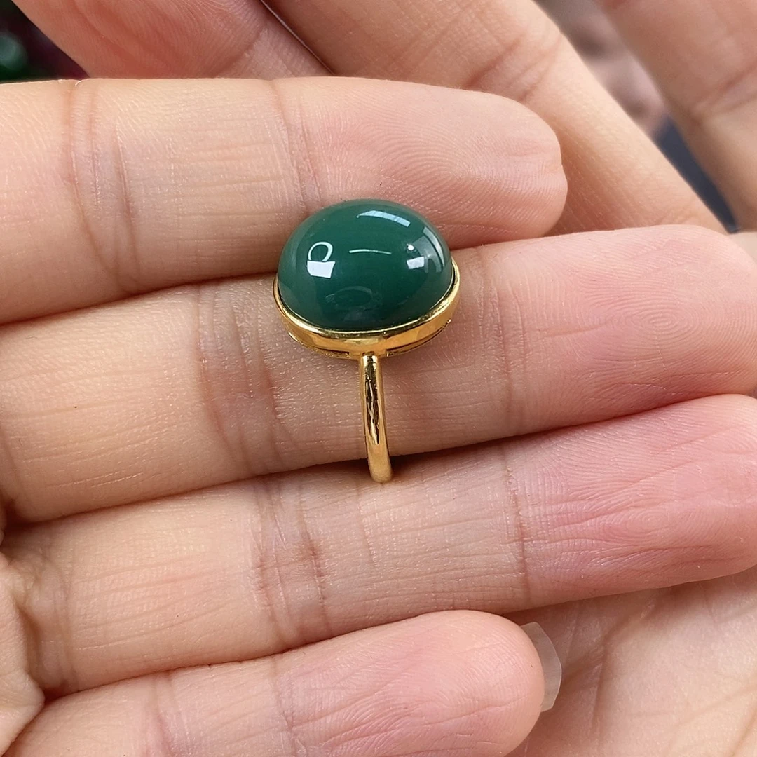 绿松石18K金镶嵌珠宝奇石