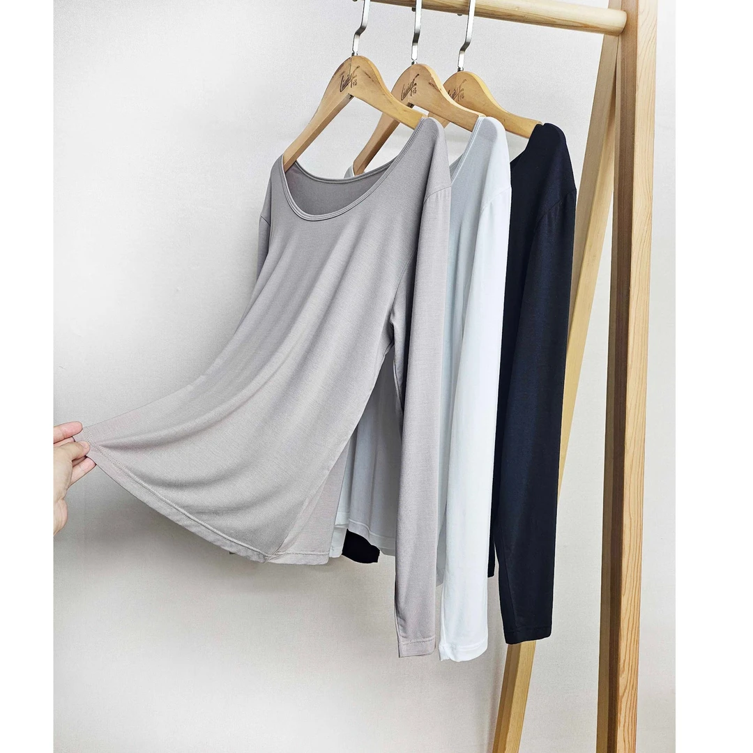 女童长袖打底衫修身内搭上衣莫代尔薄款秋衣2025年新款t恤亲子装