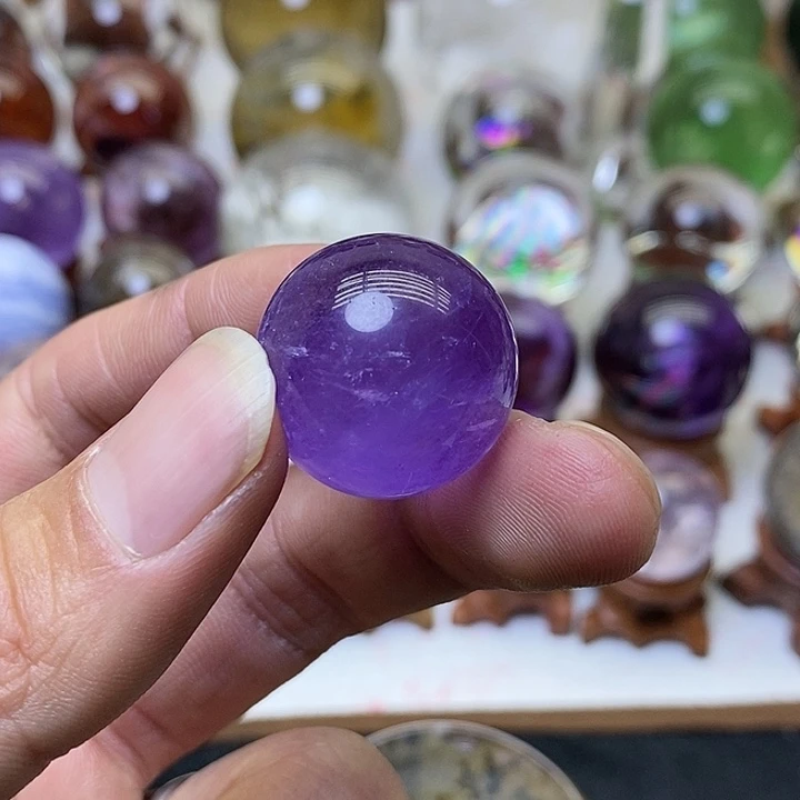 水晶紫水晶球未镶嵌山****?