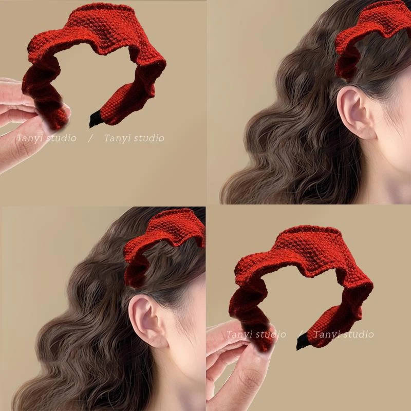 红色发箍！鲜艳夺目，秋冬感！新款发箍覆古发夹头饰旅行发夹