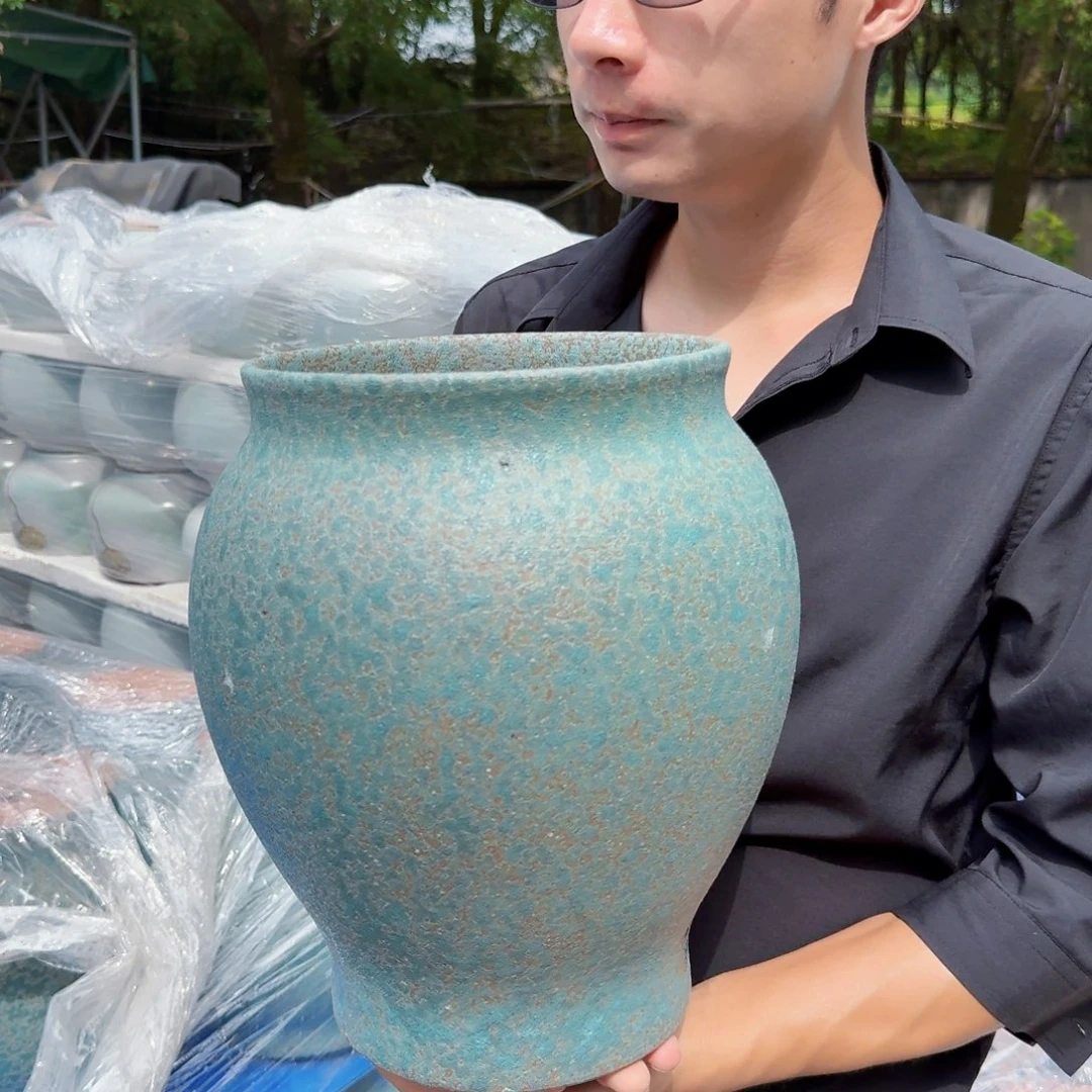 紫砂花盆口21高31（一个天青大号泡泡