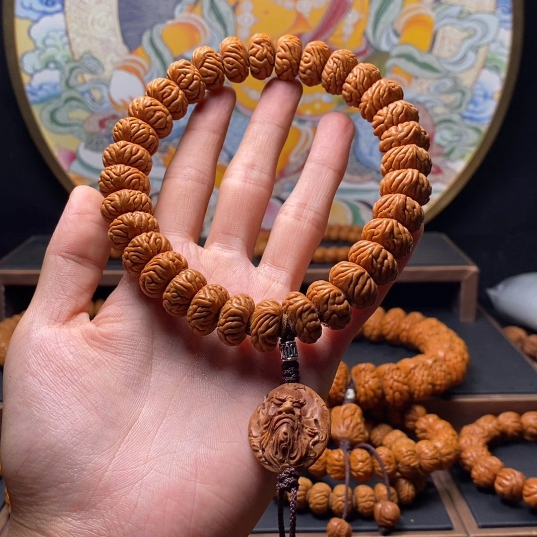 手串桃核停***风龙纹桃核祥云