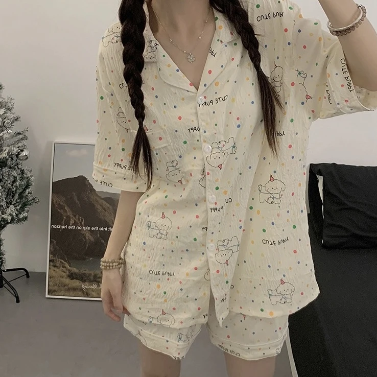 云朵棉睡衣女款爆款2025新款夏季女款可外出穿女士短袖短裤家居服