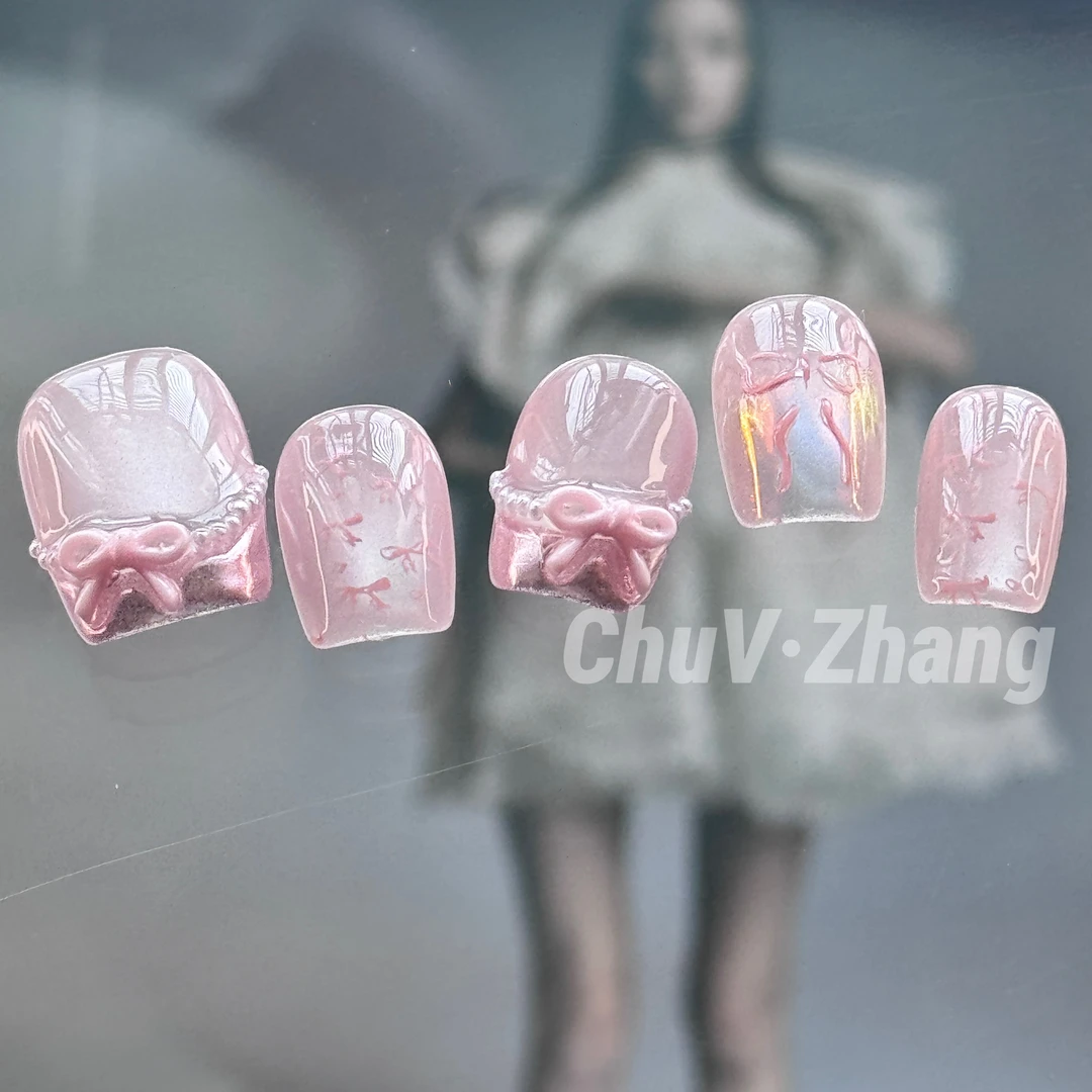 【Cv.Nail南韩千金】纯手工芭蕾公主魔镜夏日穿戴甲