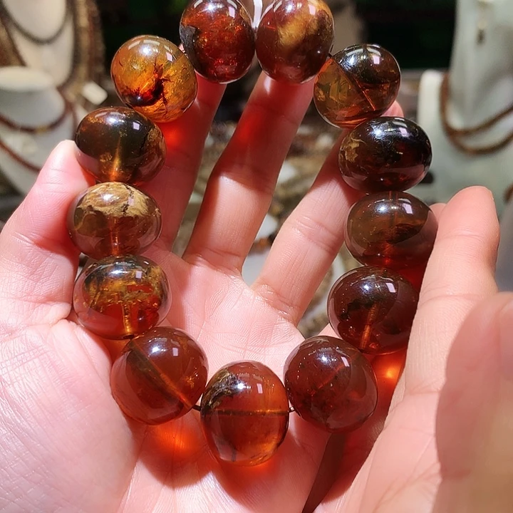 琥珀未镶嵌裸石21m花珀