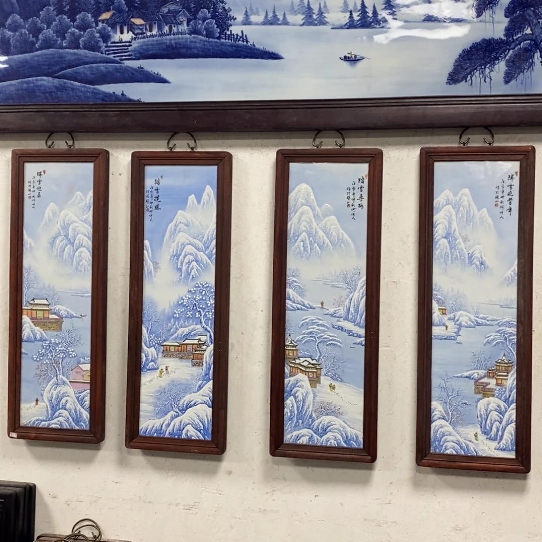 瓷片80*28*4 景德镇瓷板画柴窑烧制