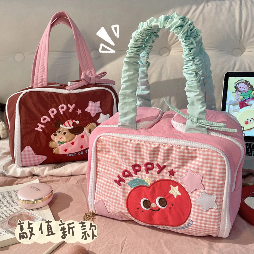 原创苹果化妆包大容量便携分区旅行洗漱女2025新款收纳袋防水大号