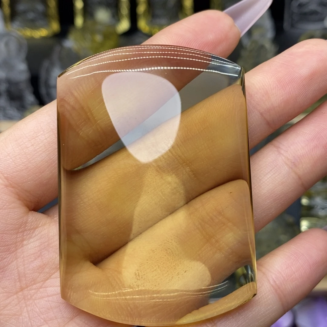 F****颈饰未镶嵌水晶黄水晶无事牌