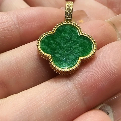 翡翠银S925镶嵌吊坠(不含链)