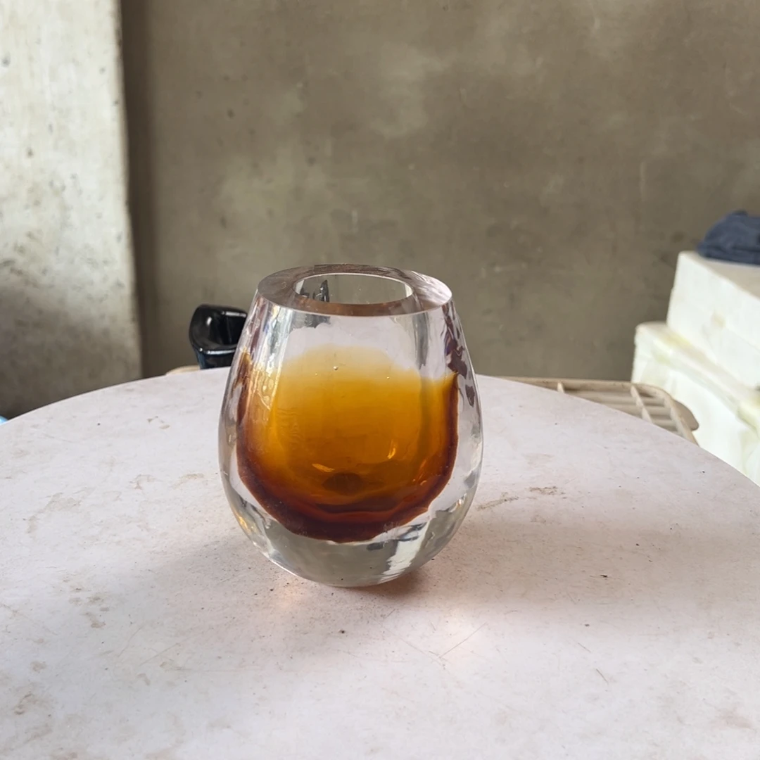 弘扬琉璃花器微瑕高度12