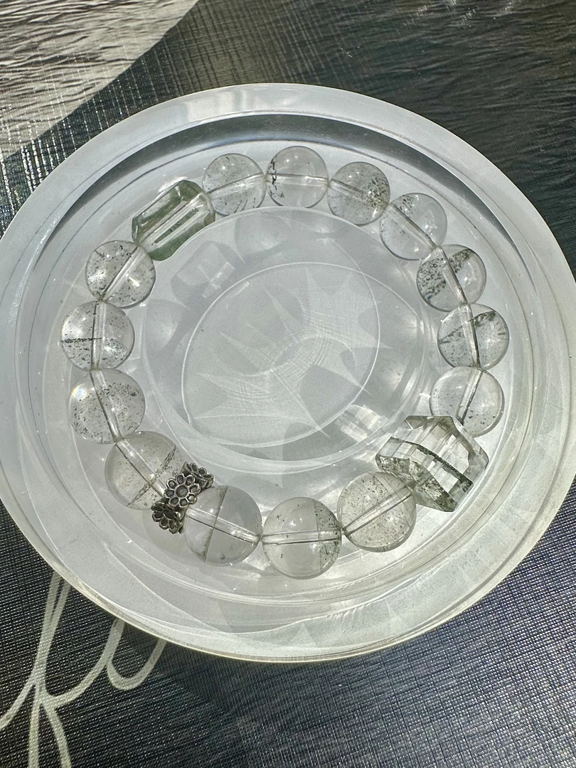 天然绿幽灵满天星随形方糖手串 满星闪耀  小众ins风轻奢手链