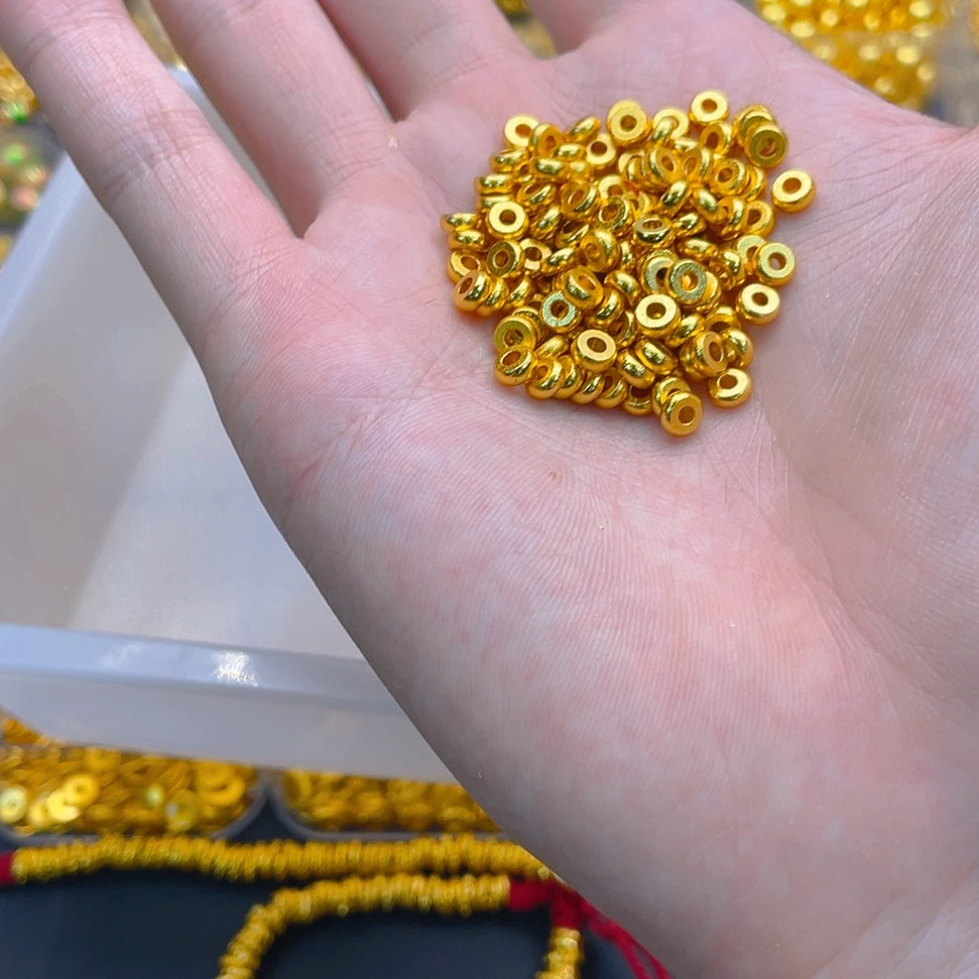 锆石铜合金算盘珠隔片5mm10个