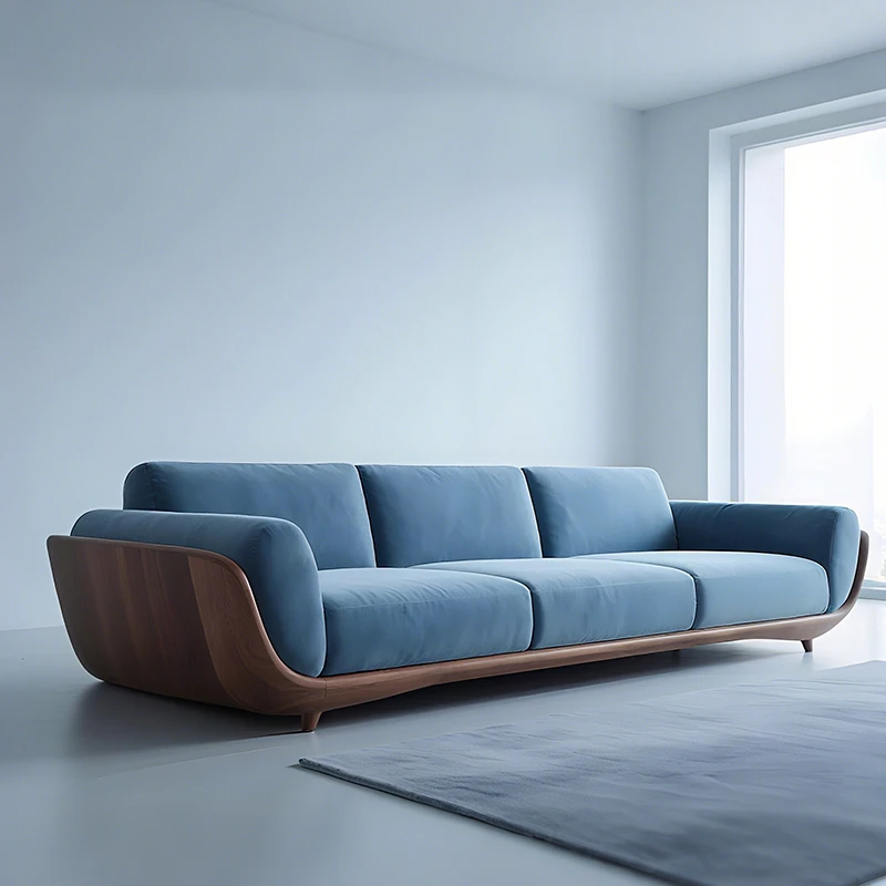 新中式北美黑胡桃木轻奢实木沙发客厅宋氏美学高端布艺接待沙发