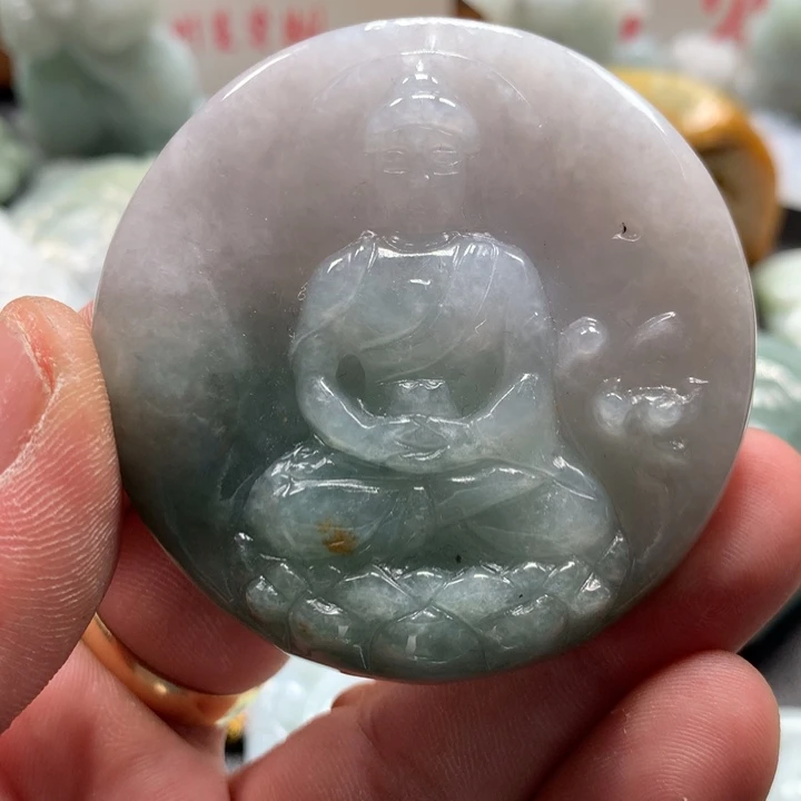 翡翠未镶嵌颈饰保真天然a货翡翠