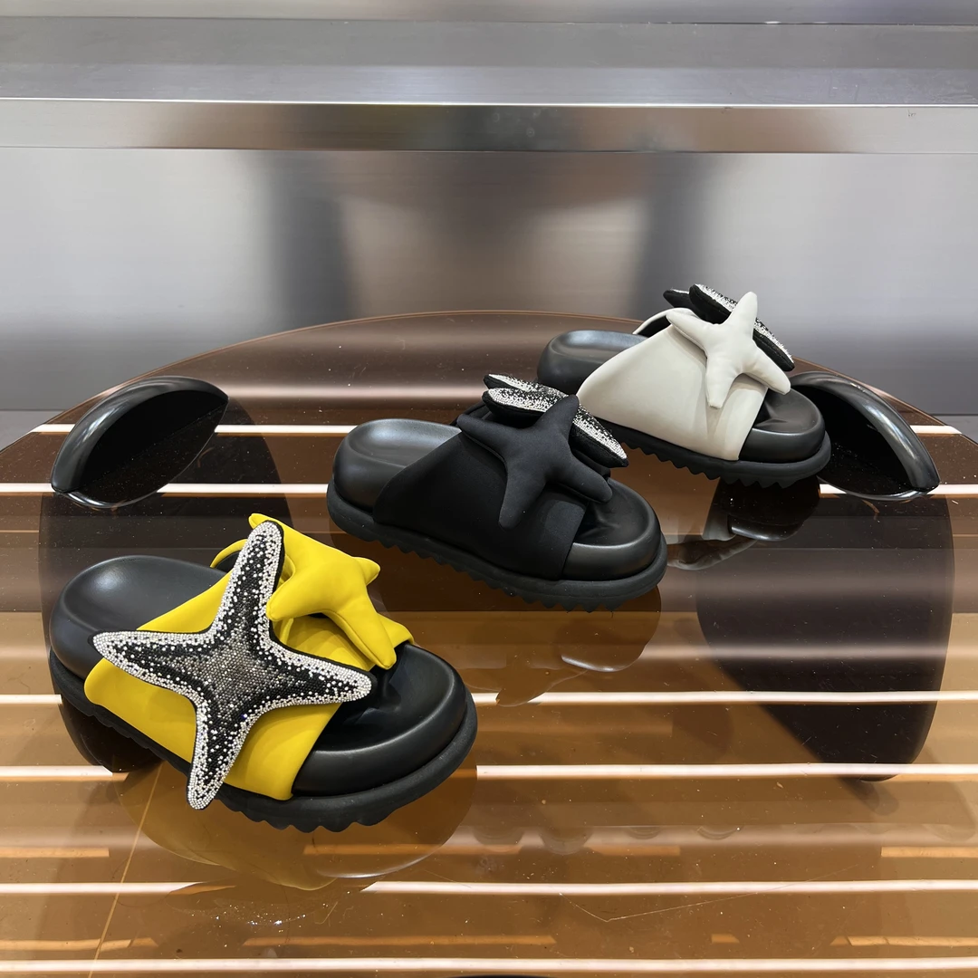 【可妮】夏季时尚新款6厘米厚底增高舒适双五星水钻女款休闲拖鞋