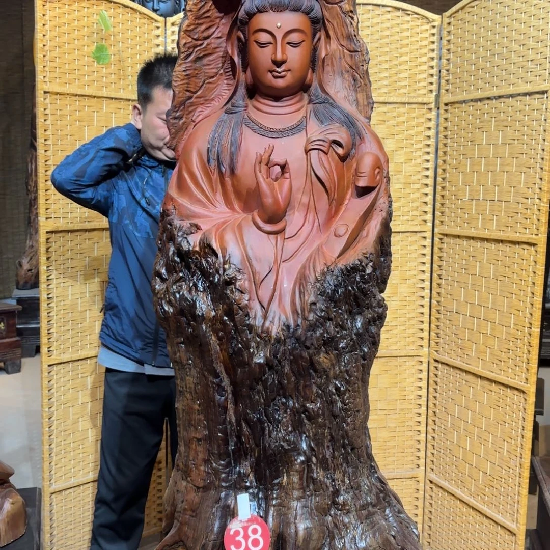 怡***舍枣木枣木材质南海观音186 52 52《不上楼不入户》