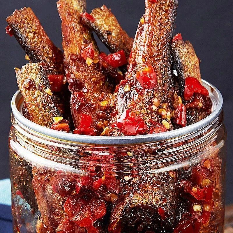 特产东江鱼手撕鱼干剁椒选子鱼农家自制即食下饭菜香辣柴火鱼