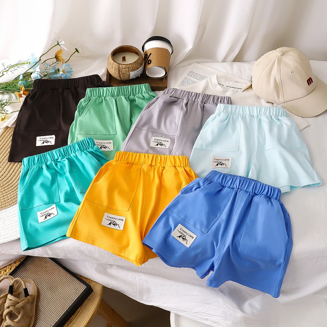 纯棉短裤男童薄款帅气五分裤新款洋气小孩子宽松透气裤子D