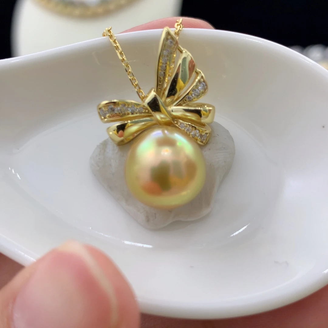 未镶嵌裸珠定制海水珍珠月光彩虹金珠11+