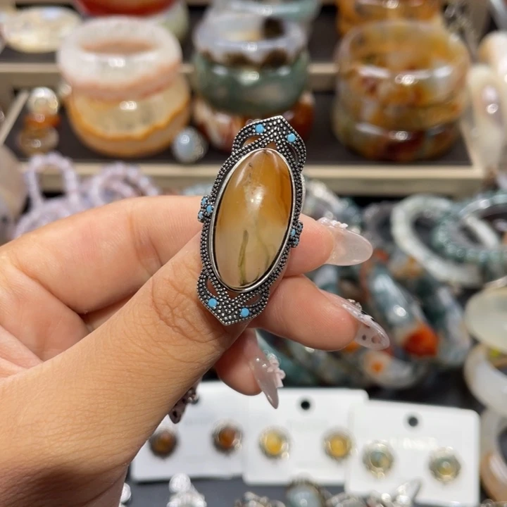 【闪购商品】未镶嵌戒指玛瑙/玉髓