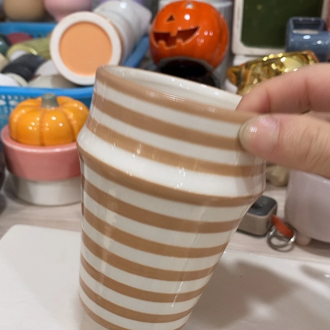 陶杯子陶盆有孔 瑕疵介意勿拍