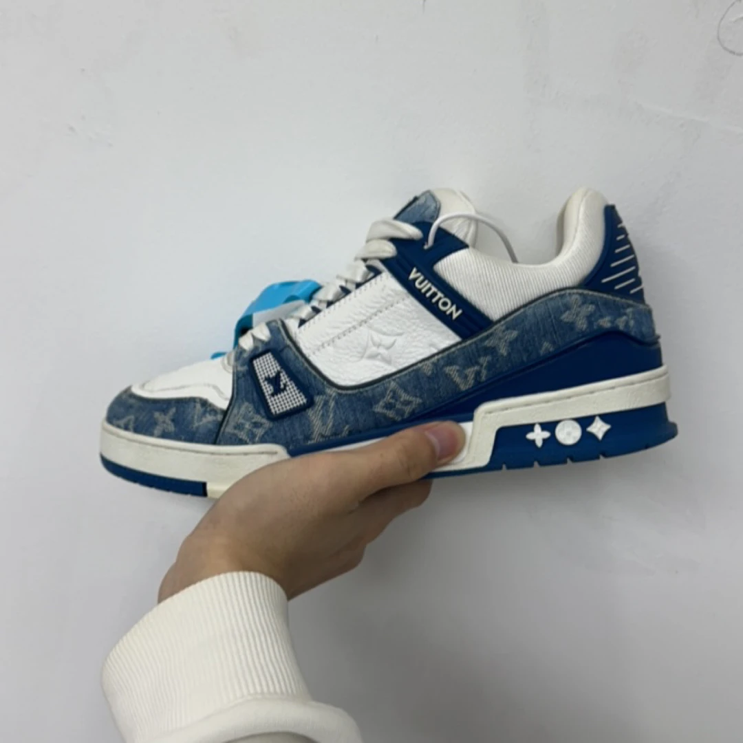 95新 LouisVuitton/路易威登  trainer蓝白牛仔 欧码40码