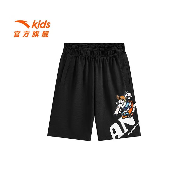 安踏儿童短裤2025夏季新款潮流男舒适透气卡通休闲短裤352538702
