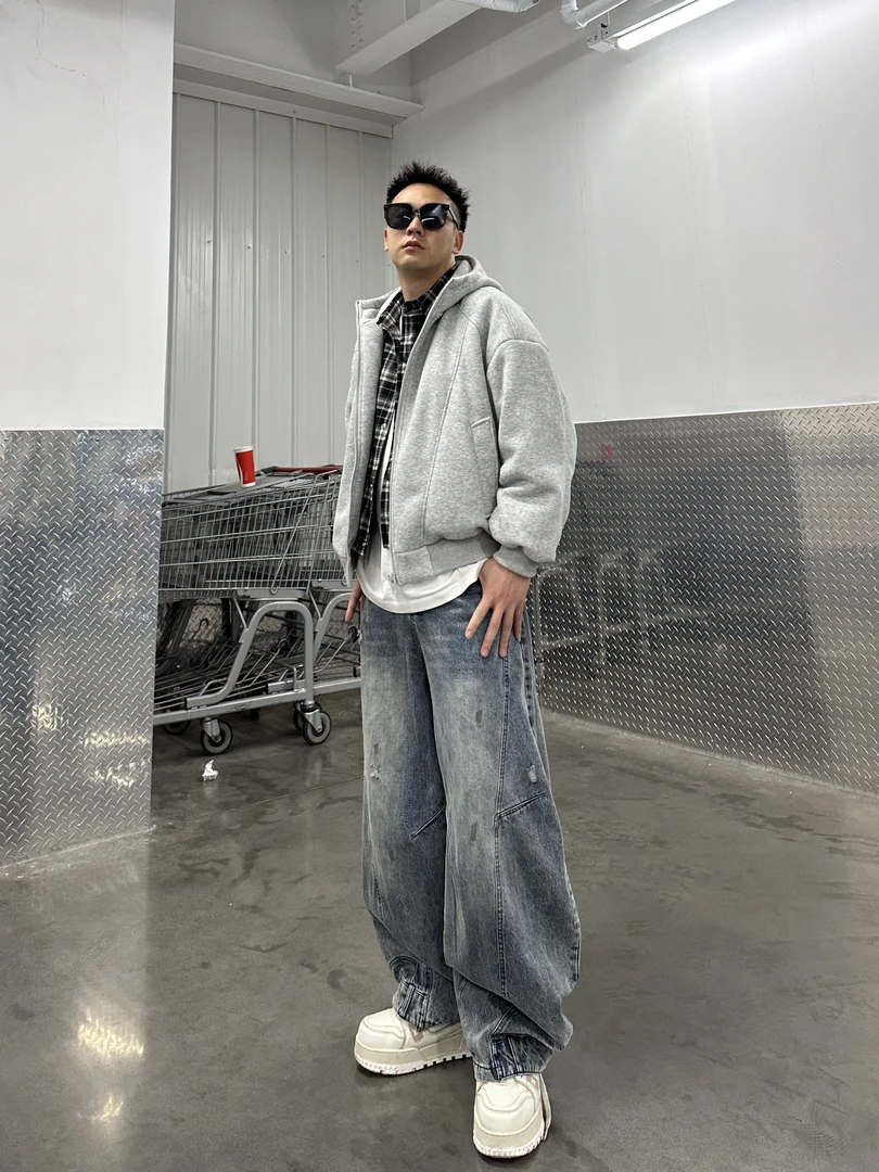 25冬季新款假两件90白鸭绒男士连帽羽绒外套66811