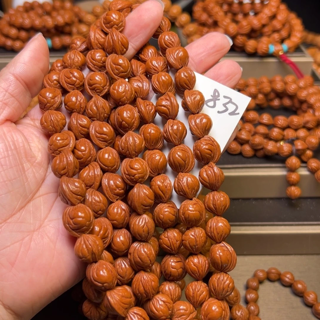 手串桃核野生玉龙脊小龙纹11左右精品无修108脖挂