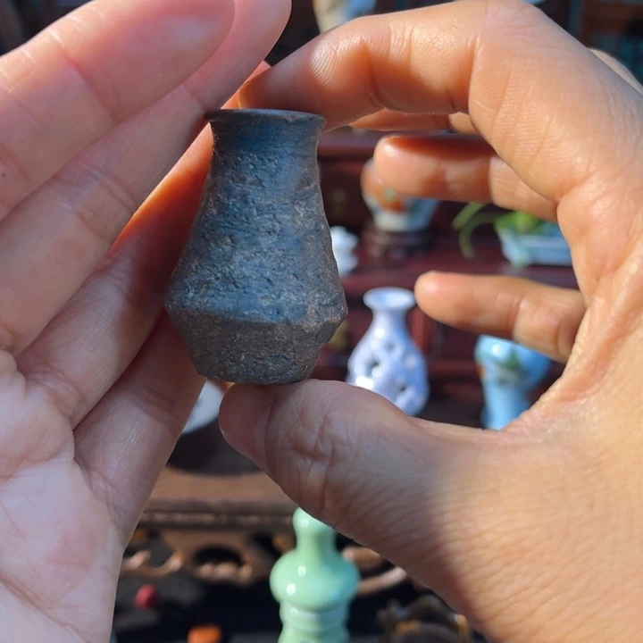 摆件微陶老王迷你花瓶