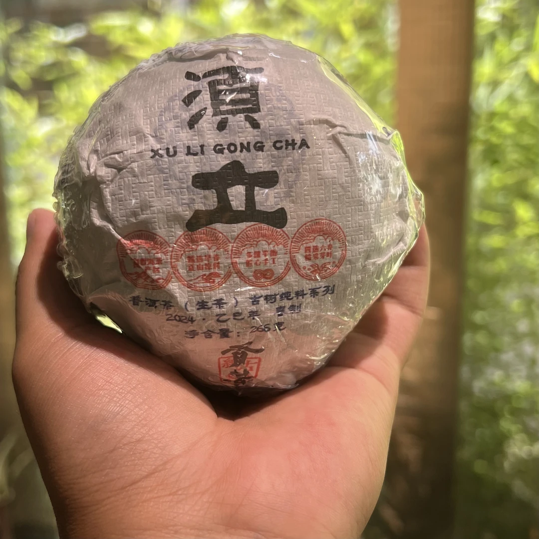 【须立贡茶】2024年挑采古树龙团普洱茶（拍龙团配盒子）