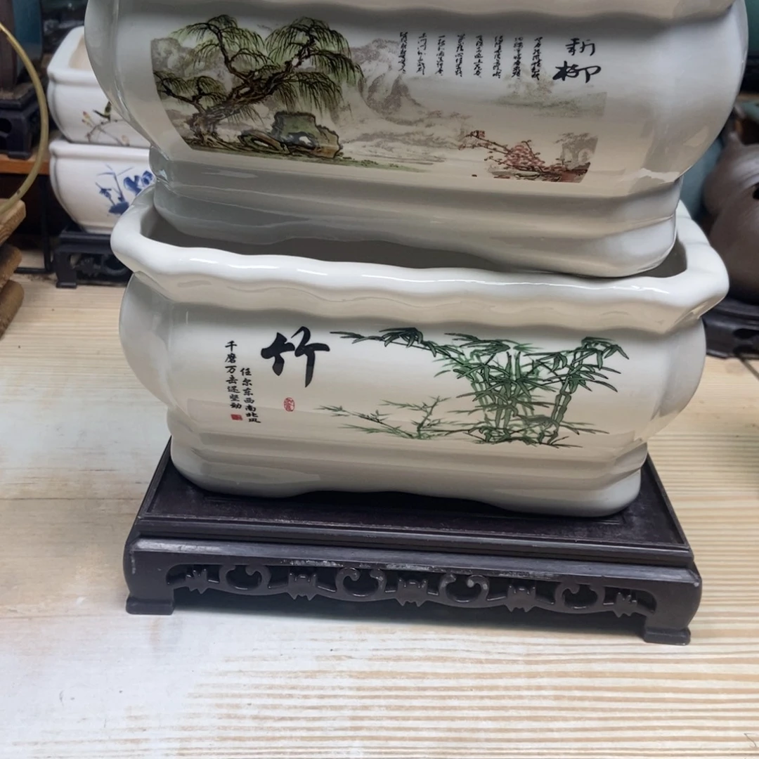 瓷片陶瓷花盆陶瓷艺术