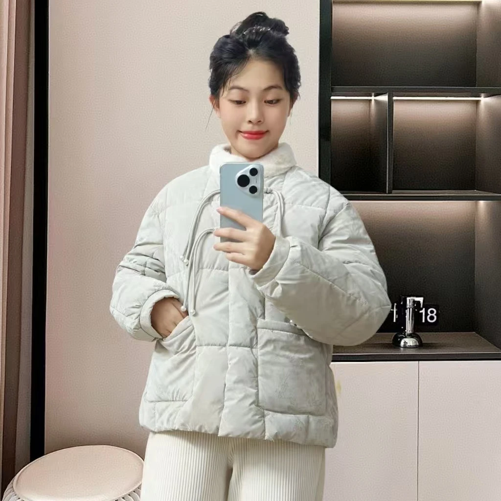 C488#时尚国风立领棉衣外套（M.90~120斤）