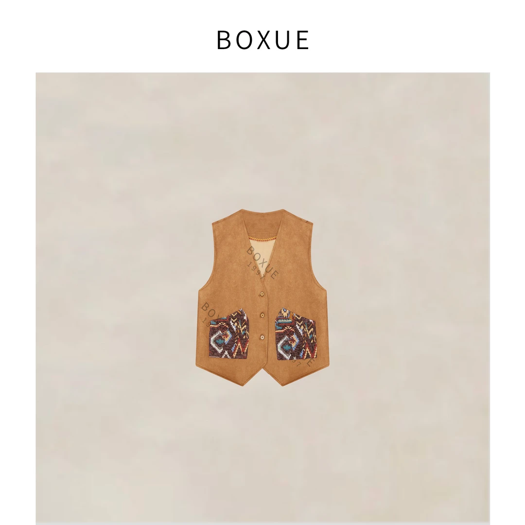 BOXUE“禾影”2025秋季新款高级感轻奢马夹 外套#250807W3479