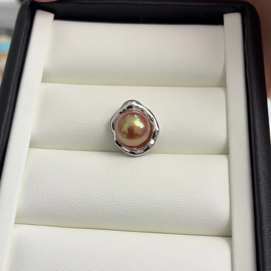 吊坠(不含链)银S925镶嵌淡水珍珠有瑕疵不要盲拍